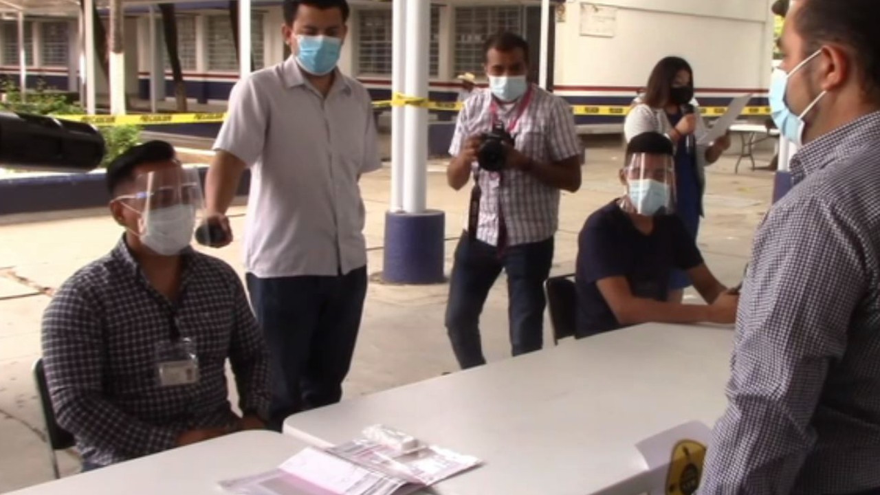 Órganos electorales federal y estatal realizaron ejercicio sobre el protocolo sanitario COVID-19 en Chiapas (Noticieros Televisa)