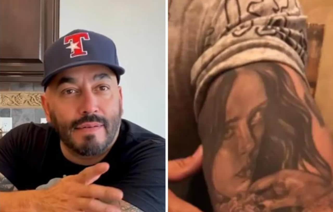 Lupillo Rivera muestra cómo tapó el tatuaje de Belinda