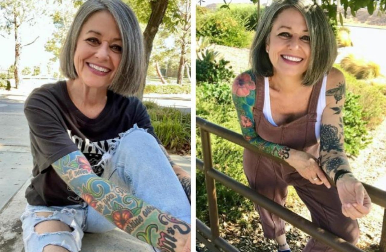 Tiktoker de 56 años viste como adolescente y con tatuajes