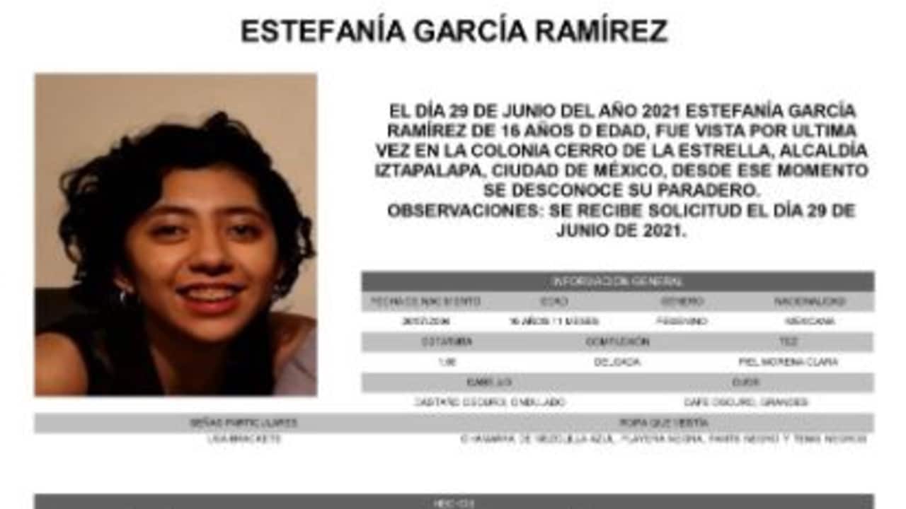 Activan Alerta Amber para localizar a Estefanía García Ramírez