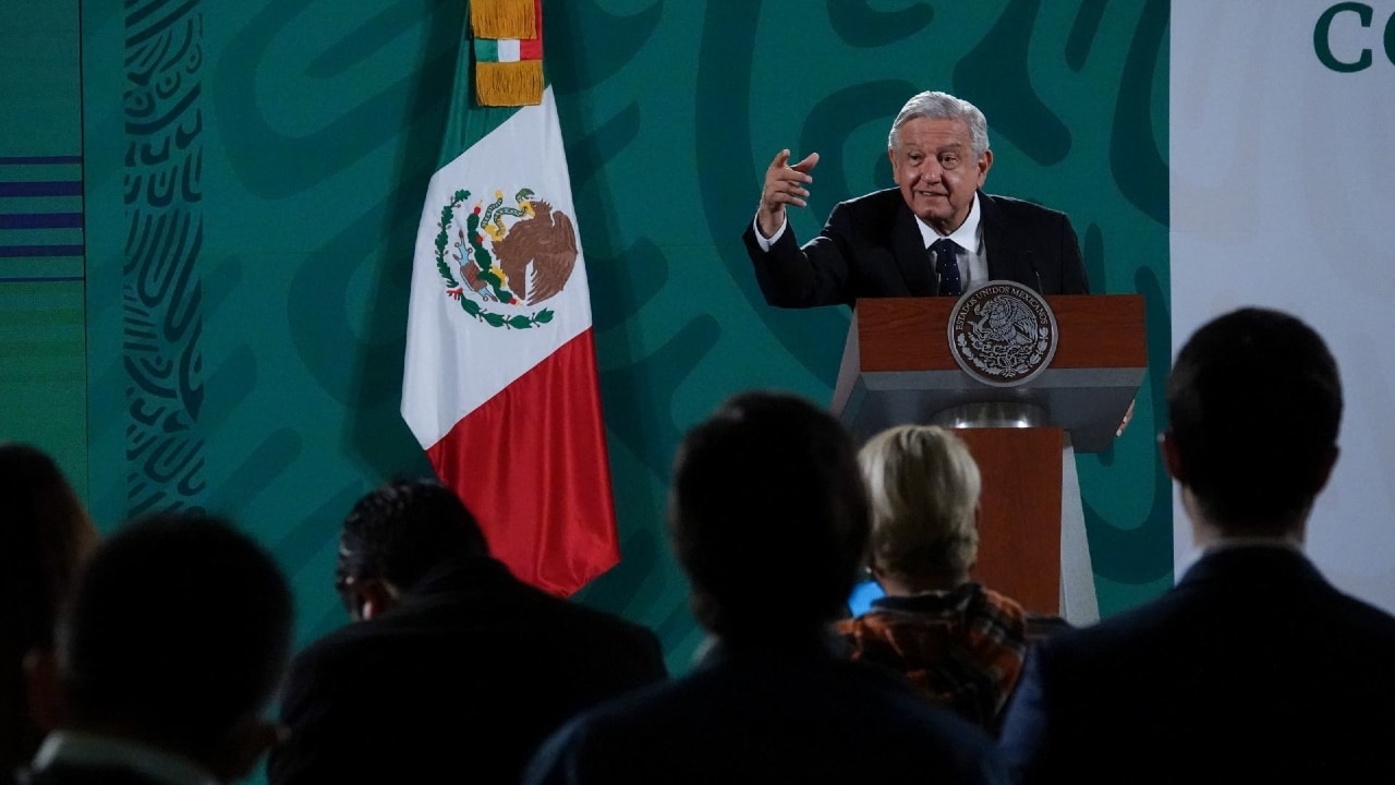 El presidente Andrés Manuel López Obrador en la conferencia de prensa matutina