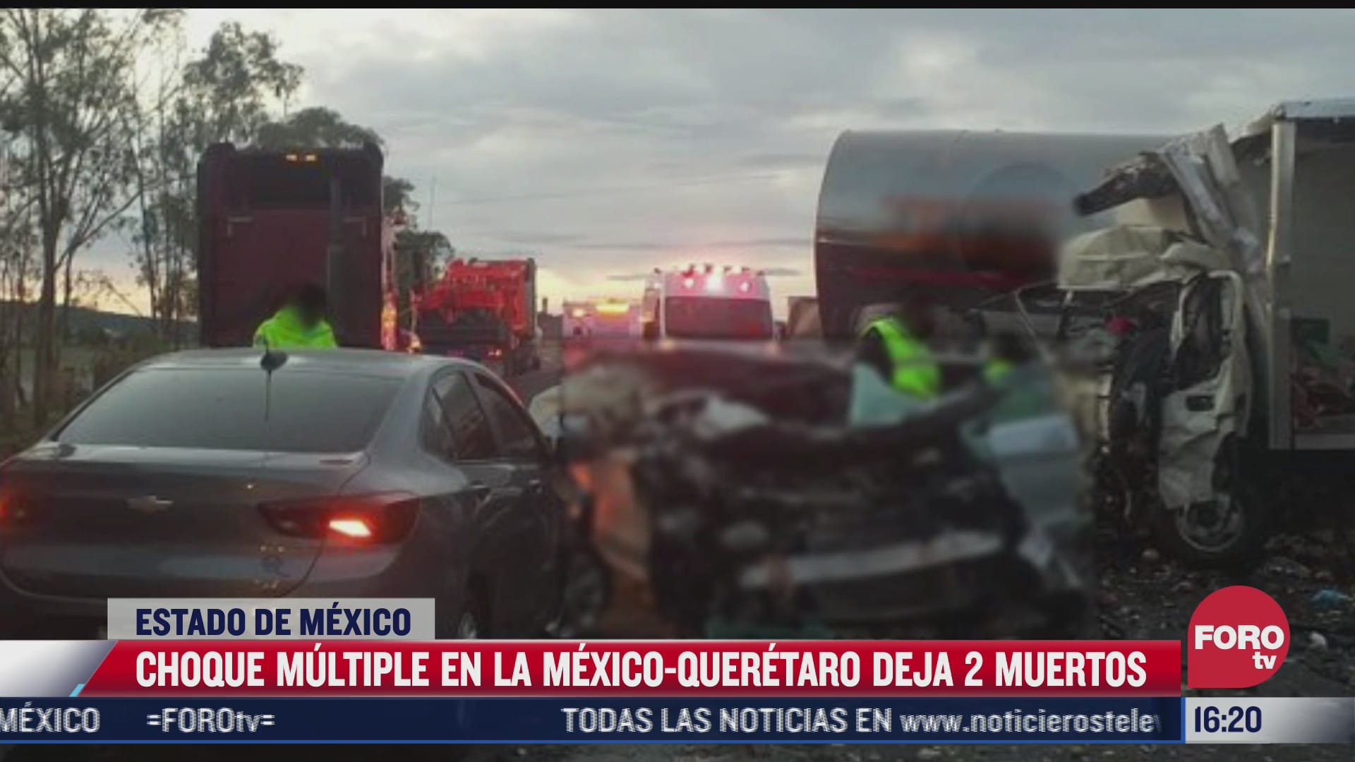 choque multiple deja 2 muertos en la mexico queretaro