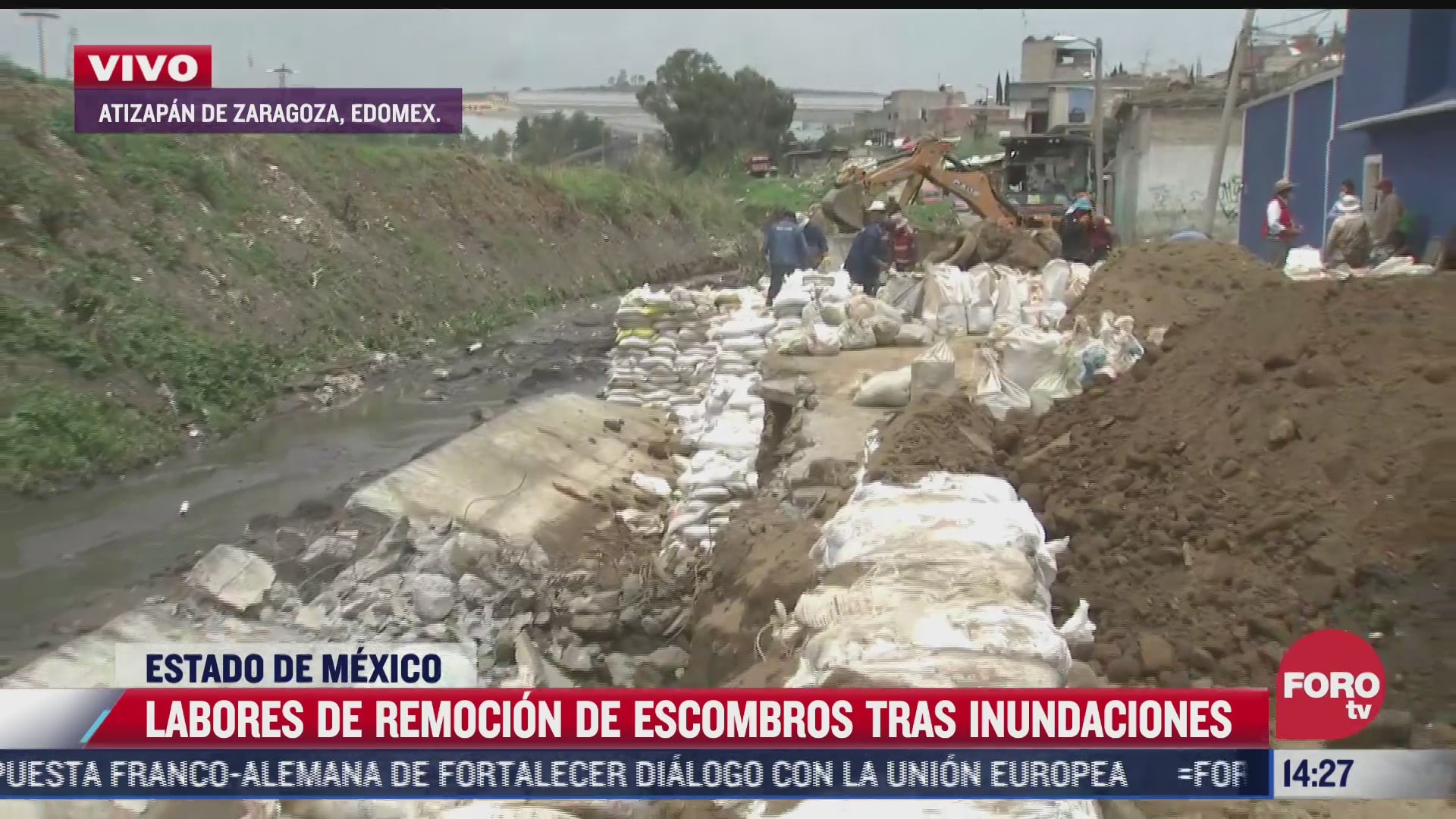 continuan labores de remocion de escombros tras lluvias en atizapan