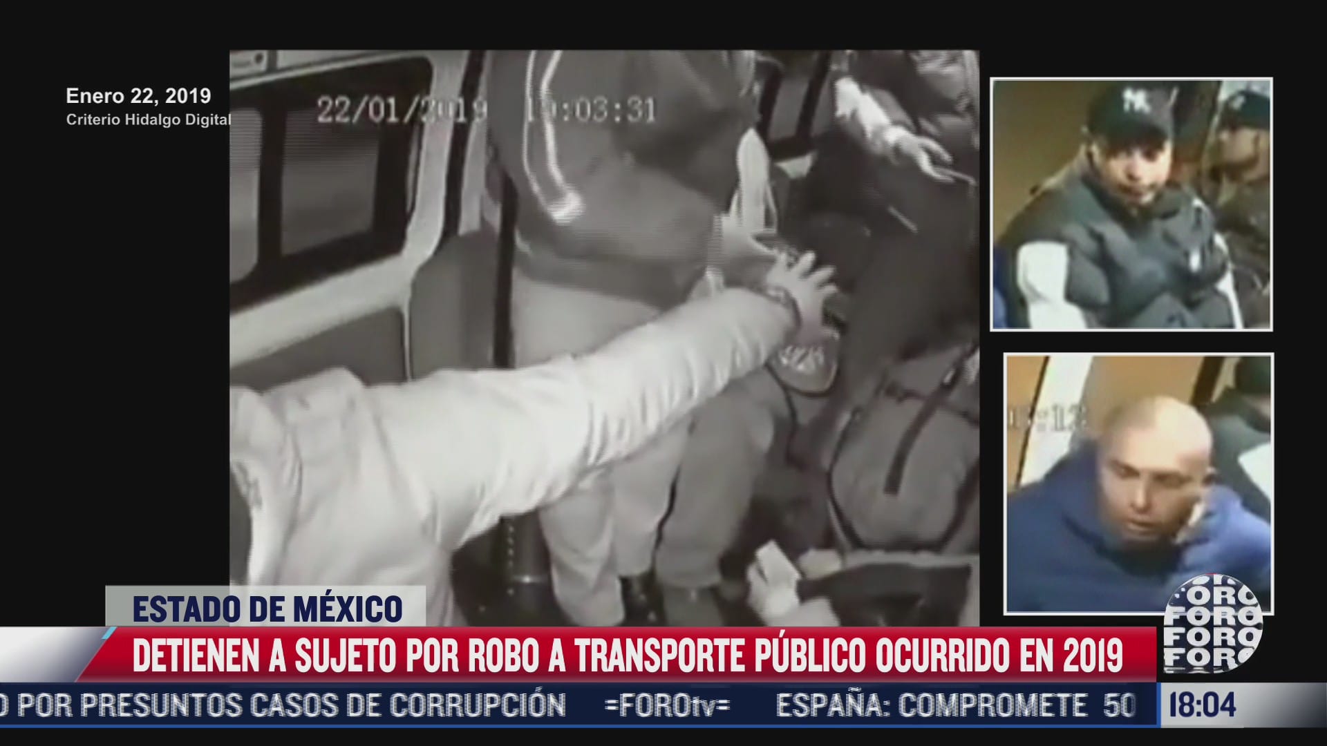 detienen a presunto asaltante de transporte publico en el estado de mexico