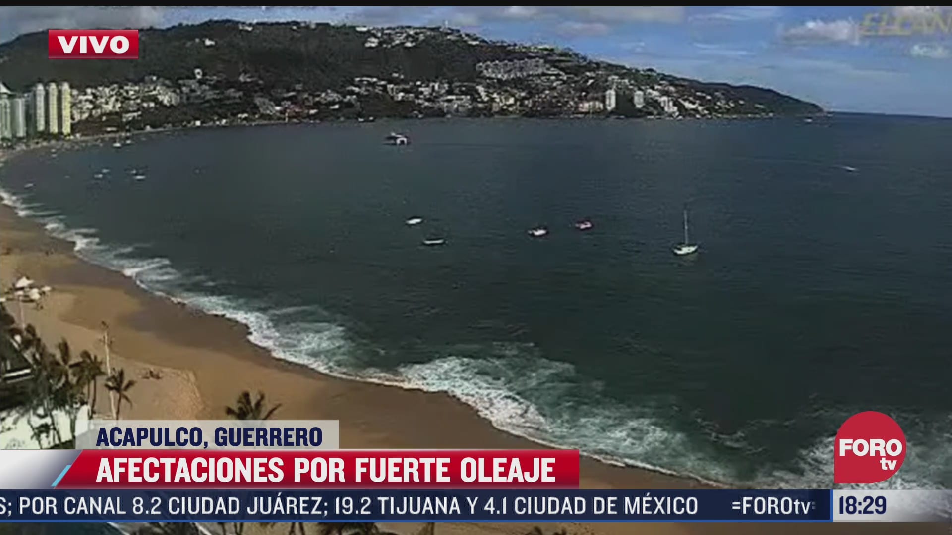 fuerte oleaje causa afectaciones en el puerto de acapulco