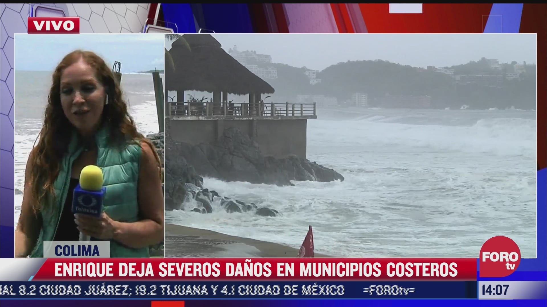 huracan enrique deja afectaciones en las costa de colima