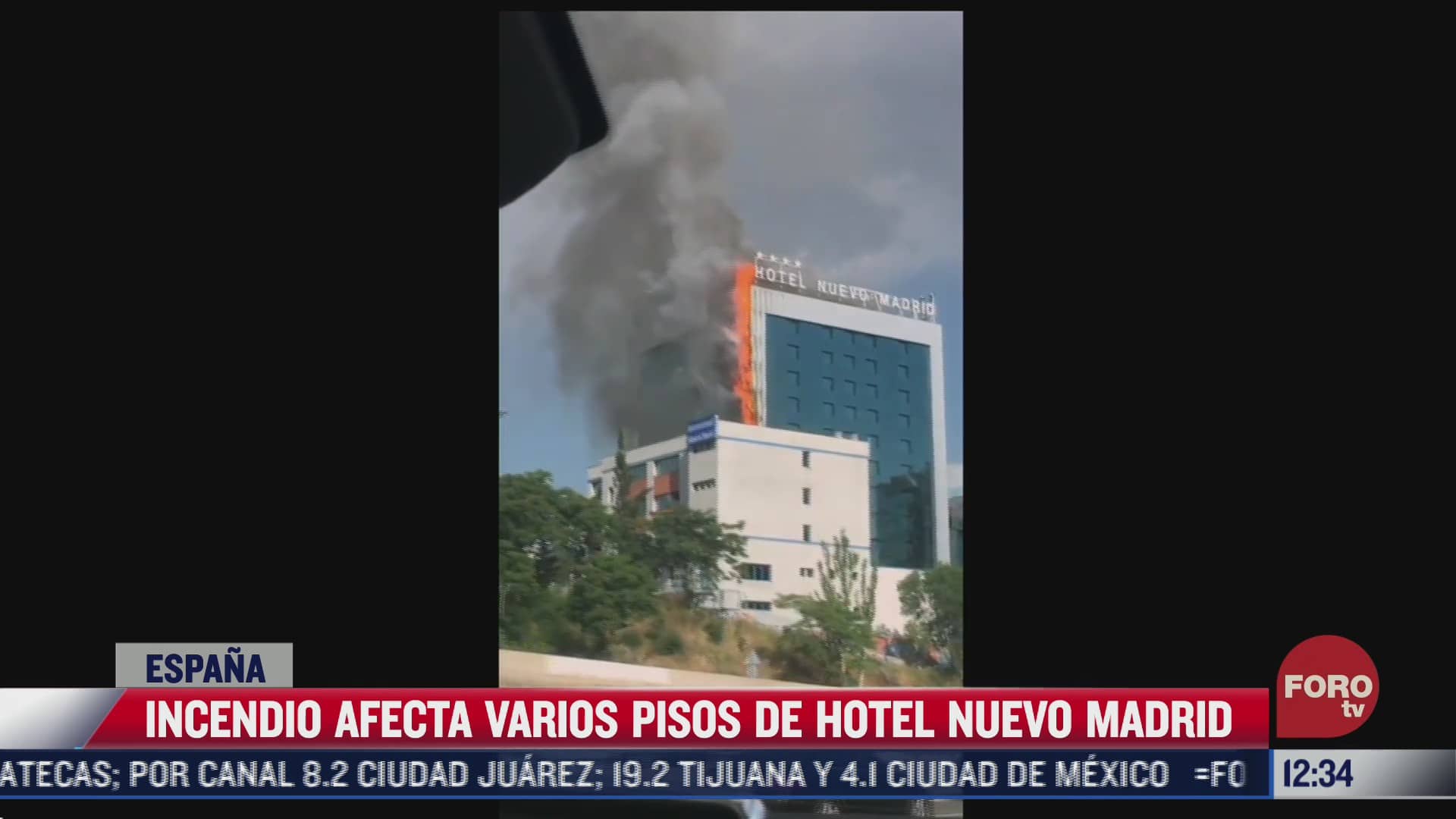 incendio afecta varios pisos de hotel en madrid