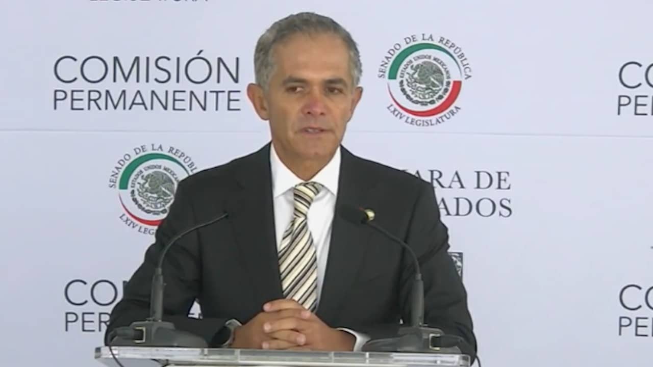 El senador del PRD, Miguel Ángel Mancera, en conferencia de prensa, 16 de junio de 2021 (FOROtv)