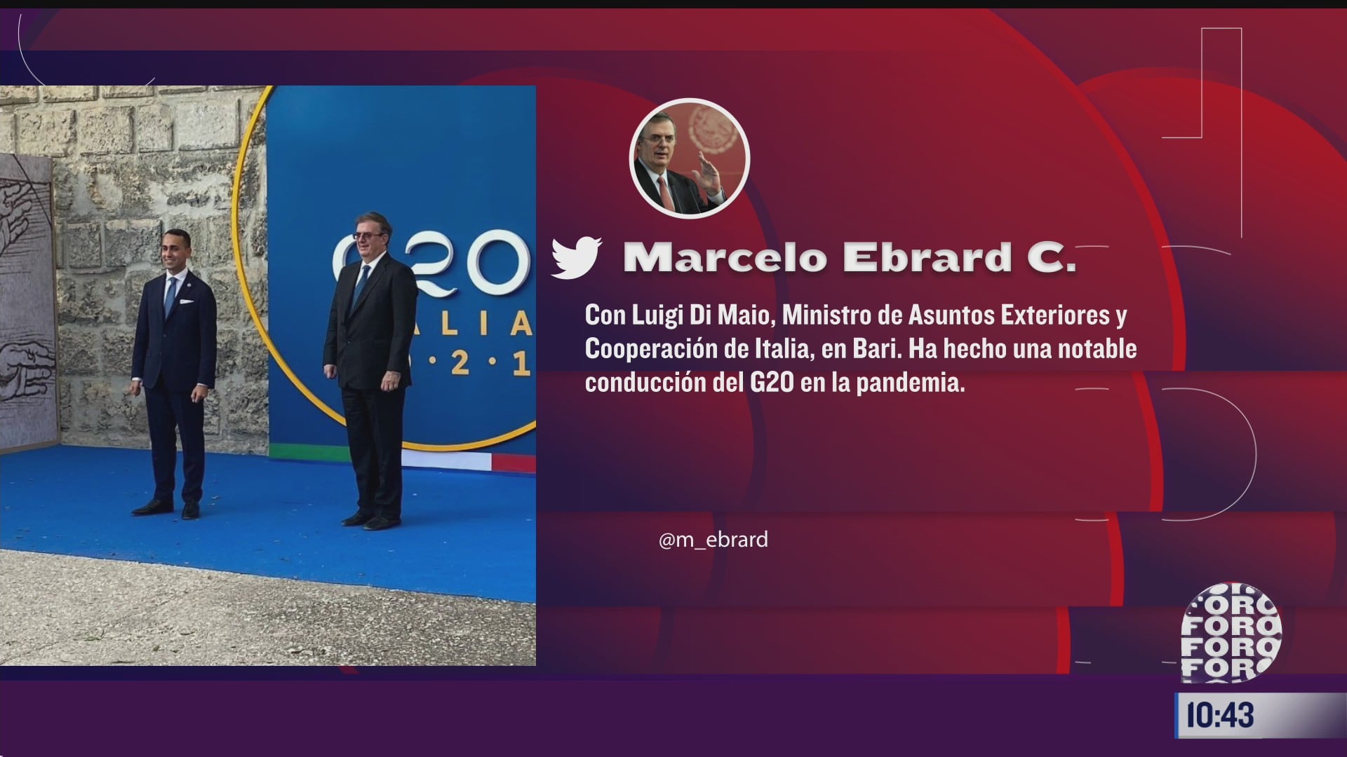 marcelo ebrard se reune con el ministro de exteriores de italia
