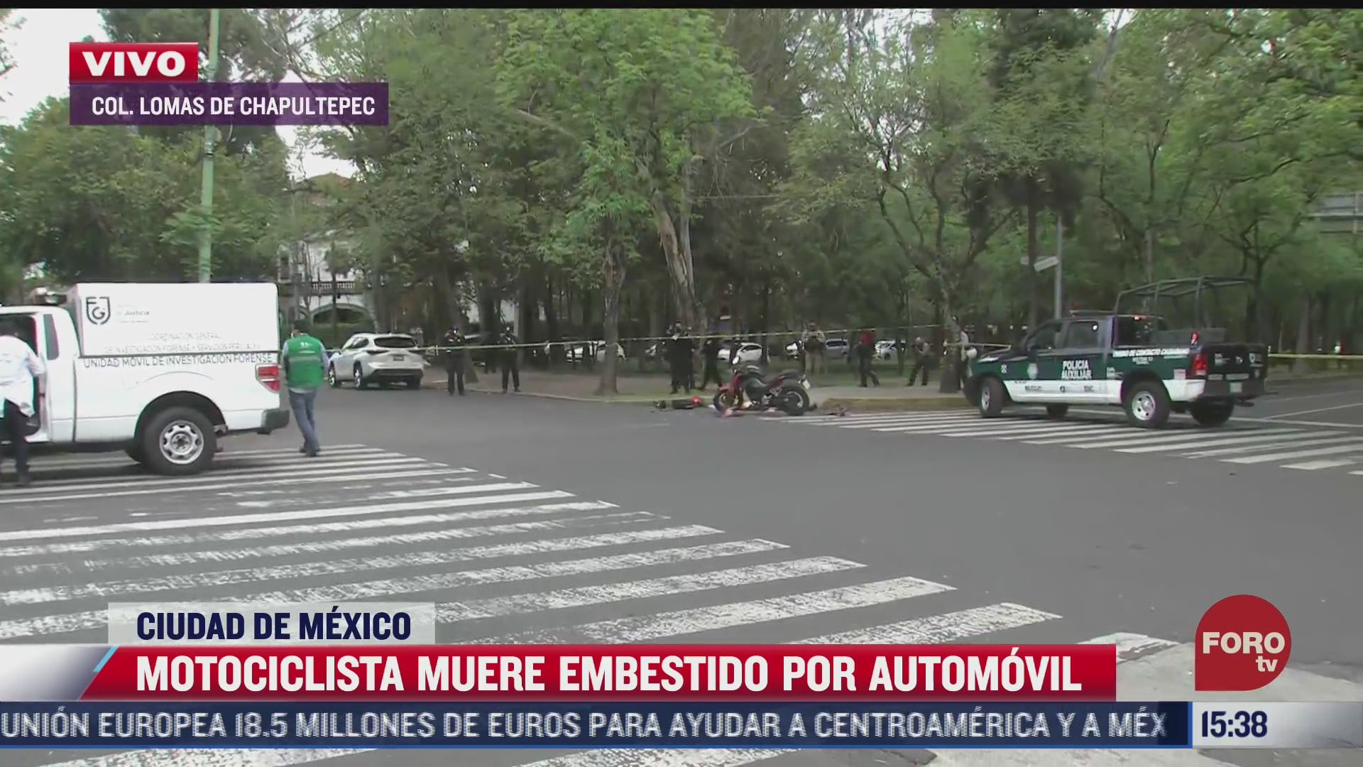 motociclista muere embestido por automovil en lomas de chapultepec