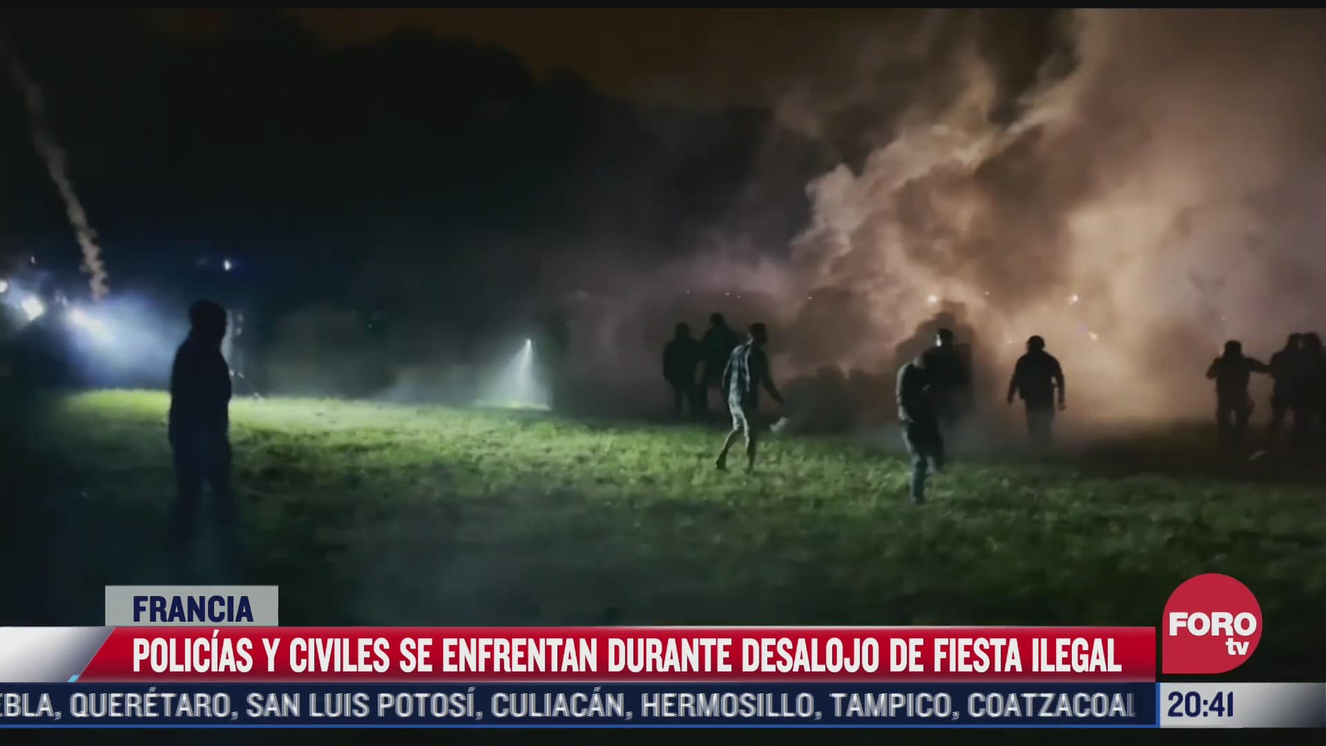policias y civiles se enfrentan durante desalojo en francia