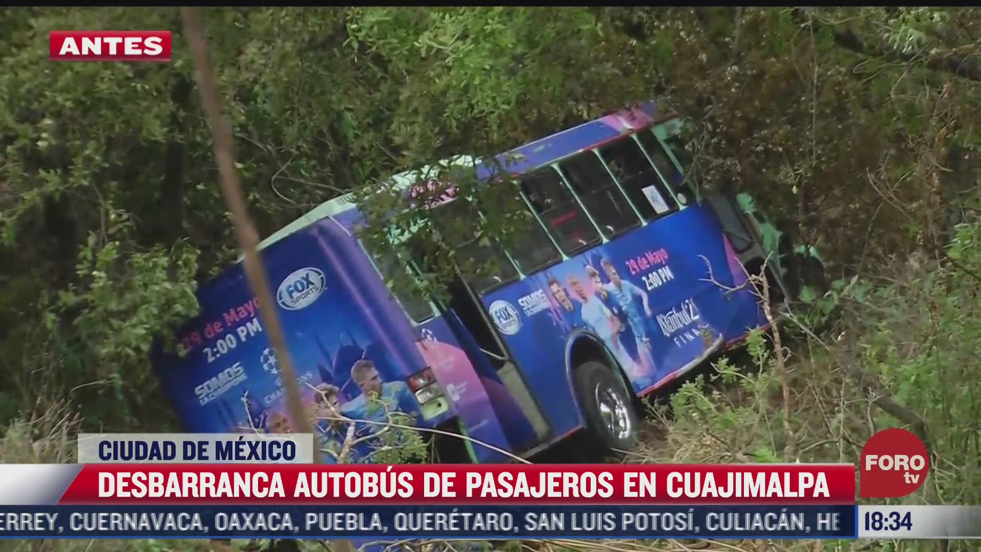 se desbarranca autobus de pasajeros en cuajimalpa