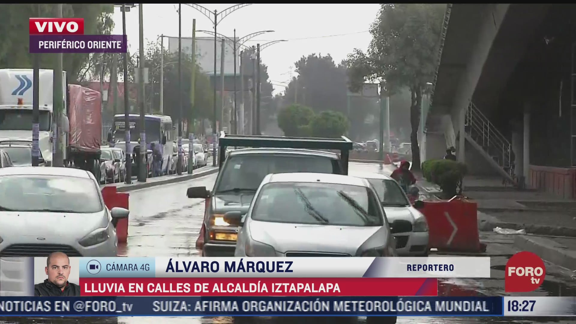 se registran lluvias en calles de la alcaldia iztapalapa