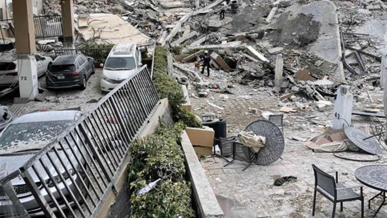 Suman cuatro muertos tras derrumbe en Miami