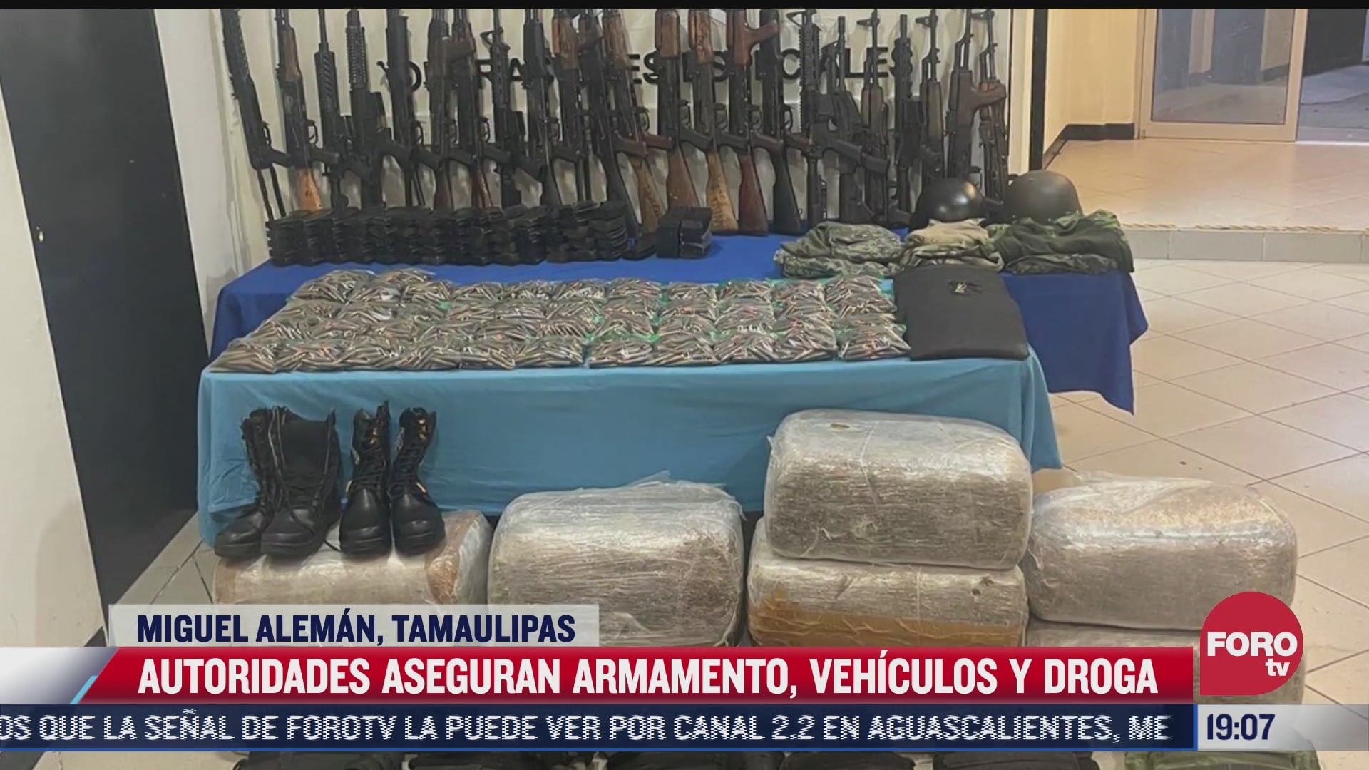 aseguran armamentos vehiculos y droga en tamaulipas