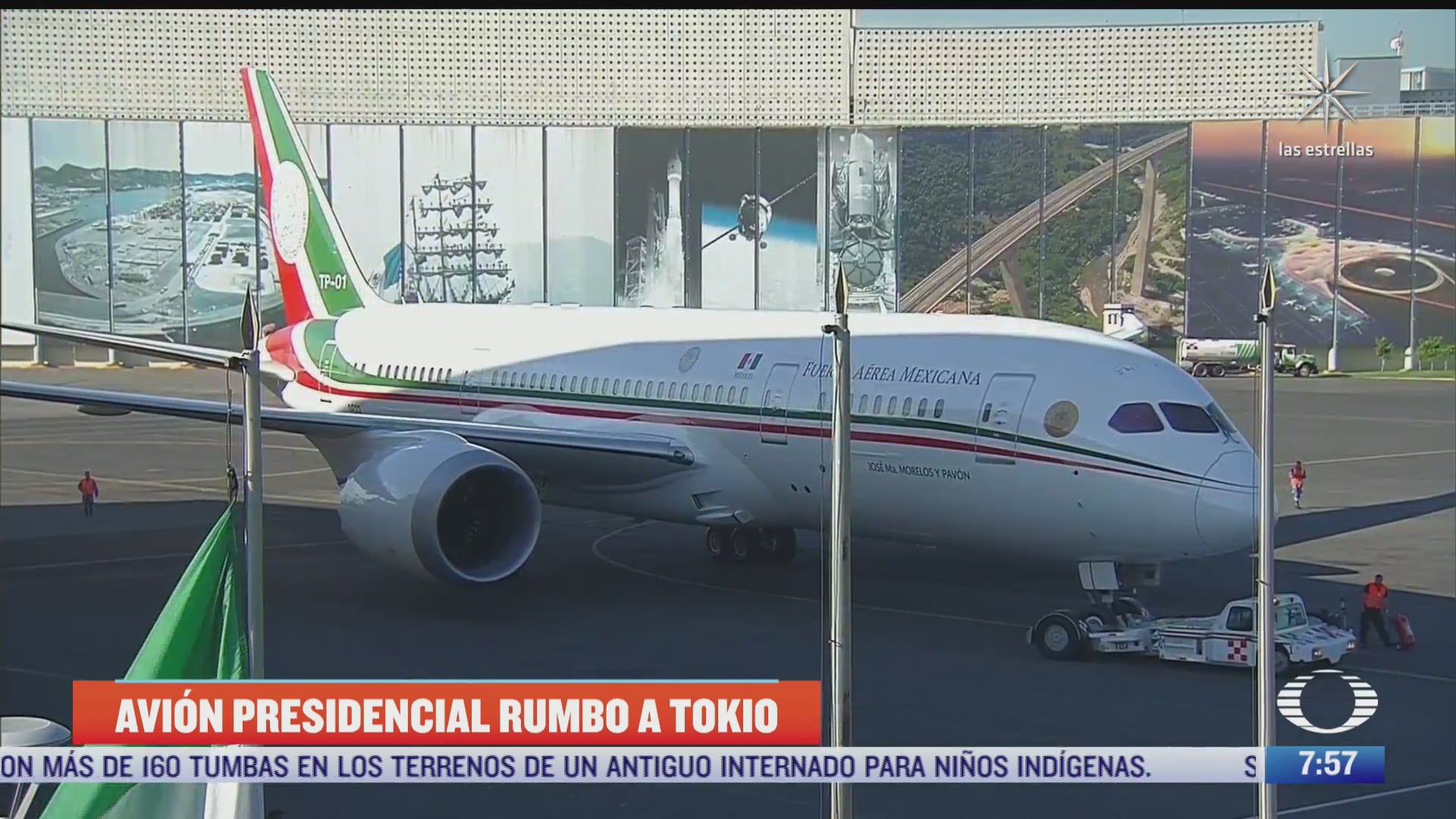 avion presidencial viaja a tokio con materiales de la delegacion olimpica