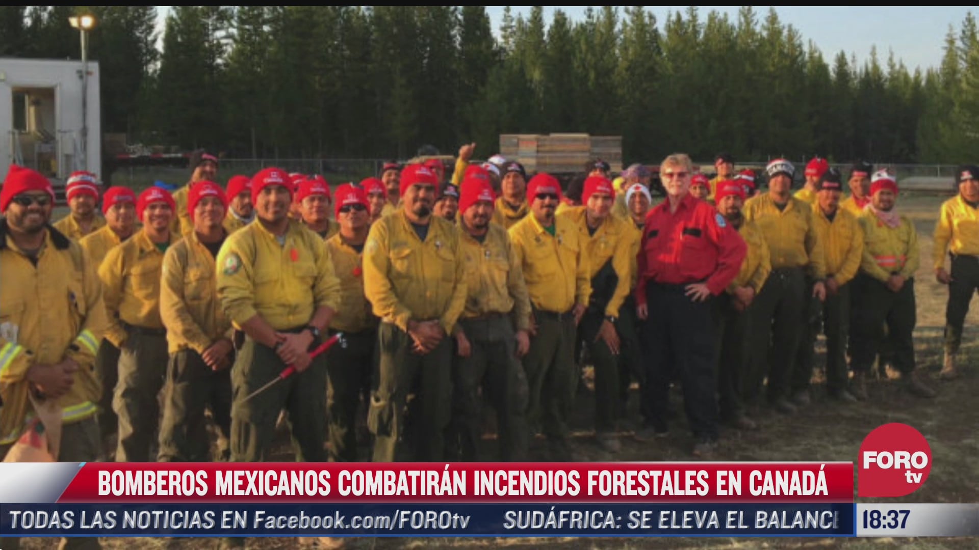 bomberos mexicanos se unen al combate de incendios forestales de canada
