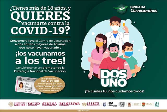 Chiapas IMSS ofrece vacuna COVID a quien lleve gente vacuna