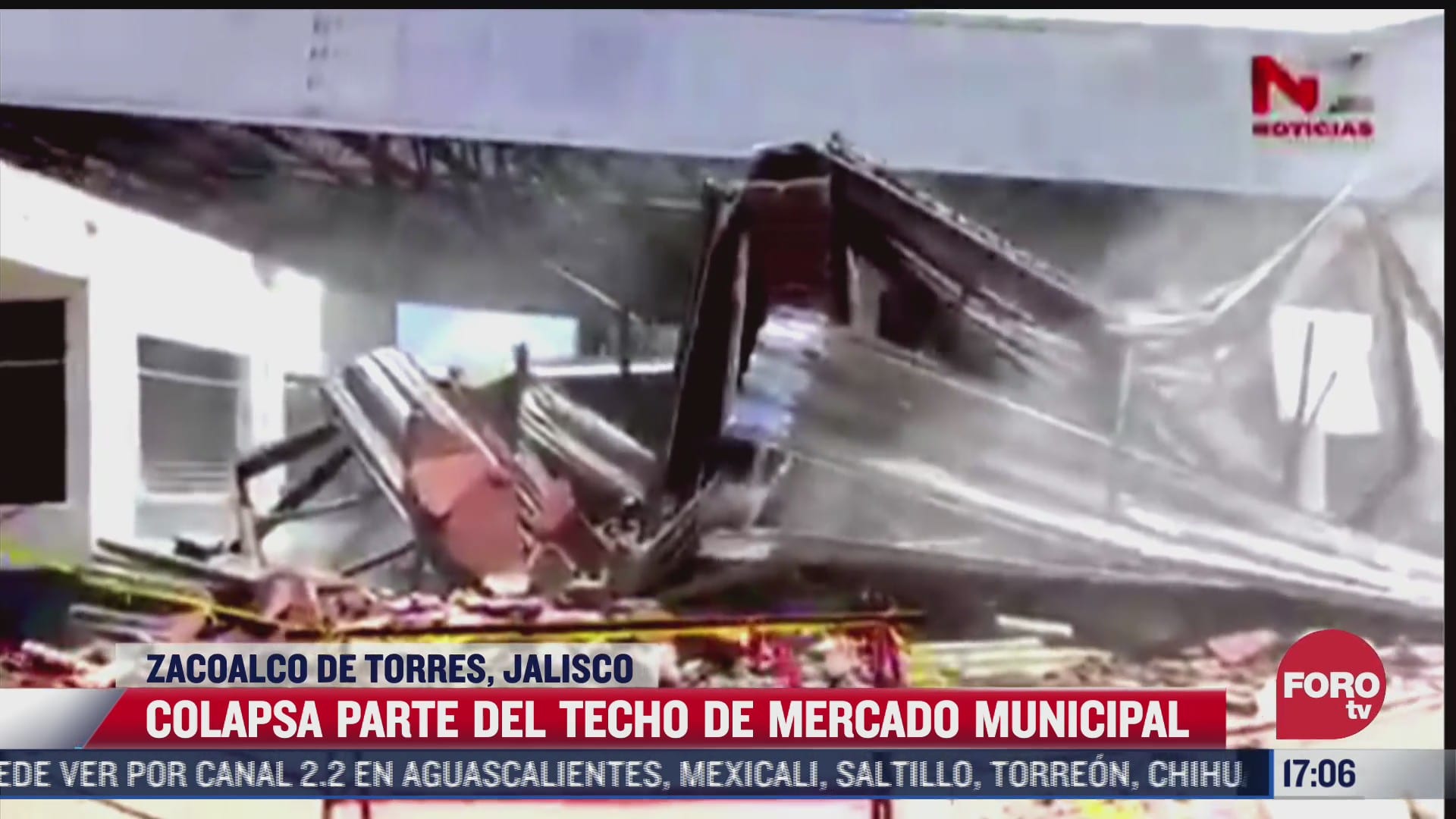 colapsa techo de mercado municipal en jalisco