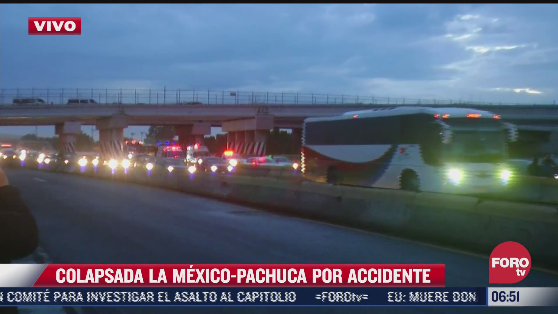 colapsada la autopista mexico pachuca por accidente
