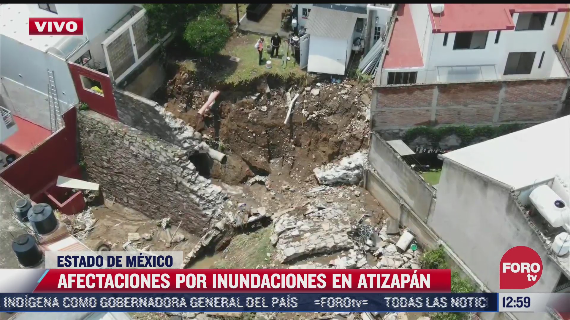 deslizamiento de tierra provocado por lluvias sepulta casa en atizapan de zaragoza