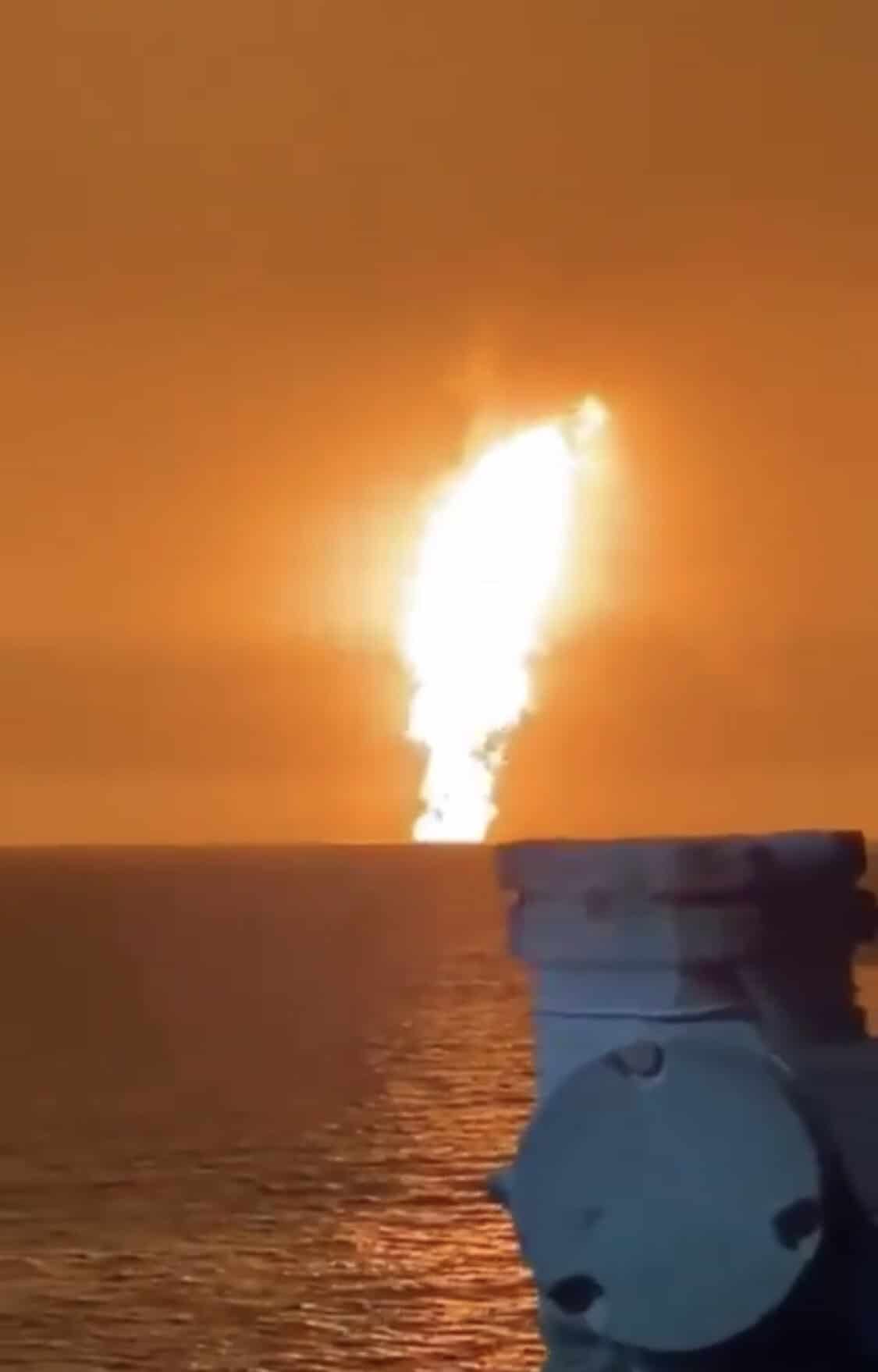 Fotos: Así se vivió la explosión en el mar Caspio