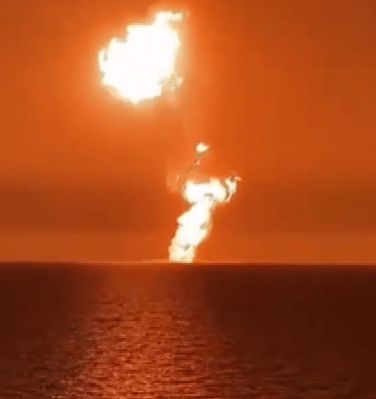 Fotos: Así se vivió la explosión en el mar Caspio