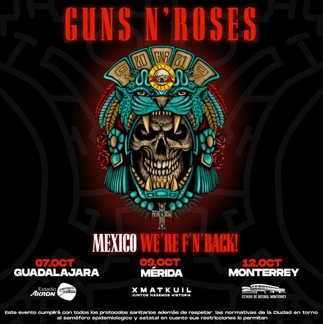 Guns N' Roses regresa a México con conciertos Merida