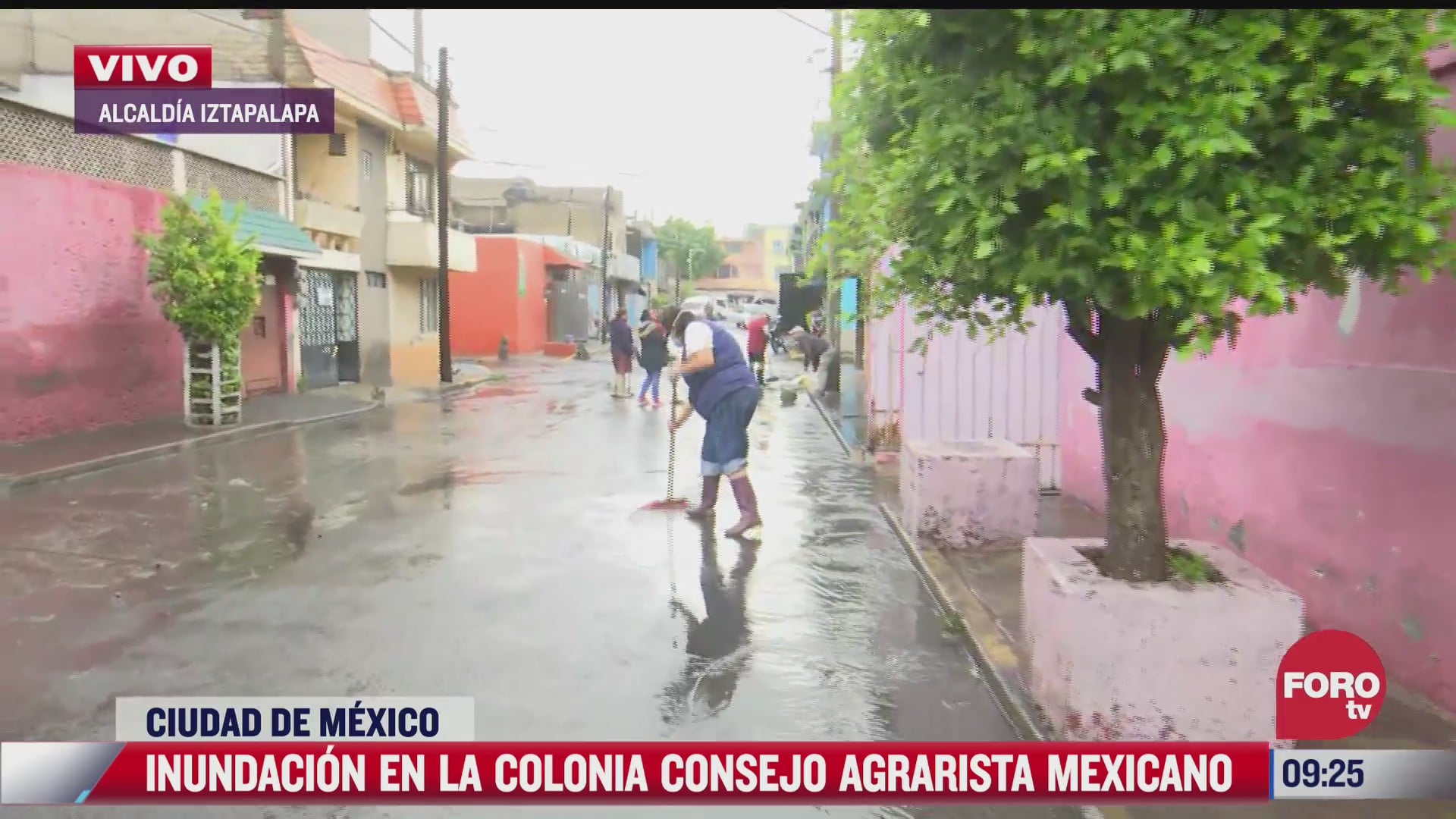 inundacion en la colonia consejo agrarista mexicano en iztapalapa