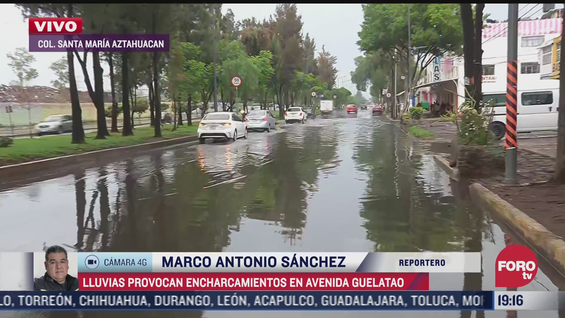 lluvias provocan encharcamientos en avenida guelatao cdmx
