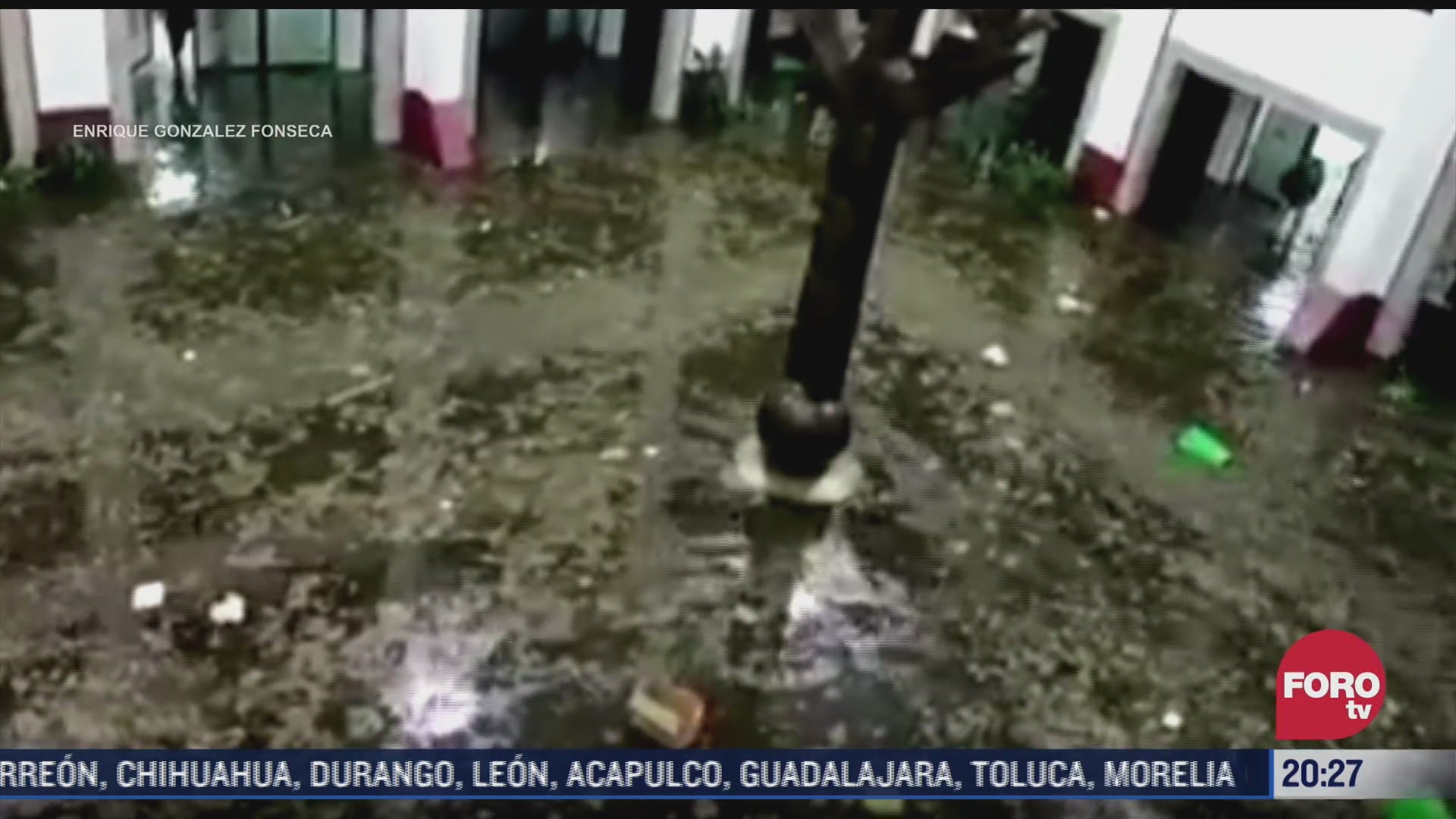 lluvias provocan inundacion en palacio municipal de atizapan