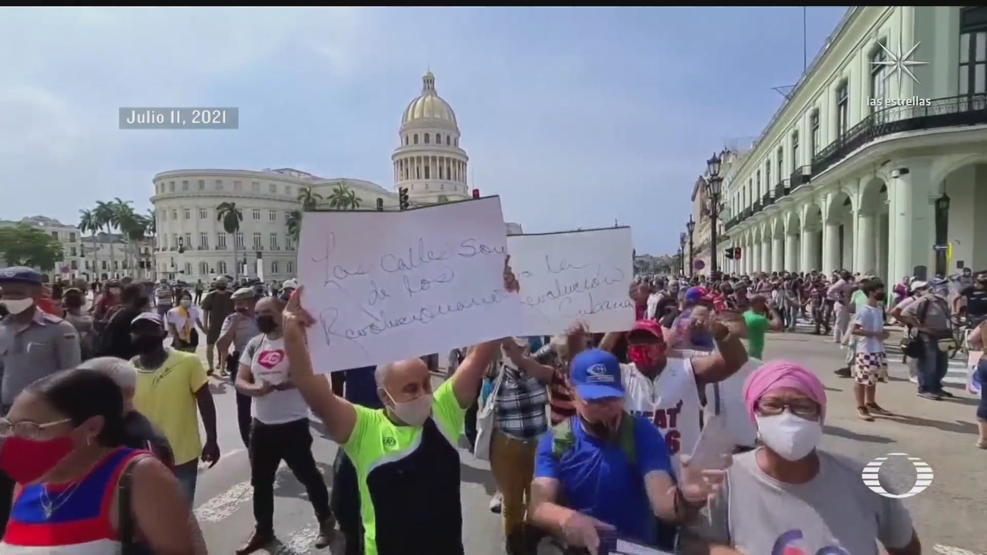 miles de cubanos toman las calles en la isla