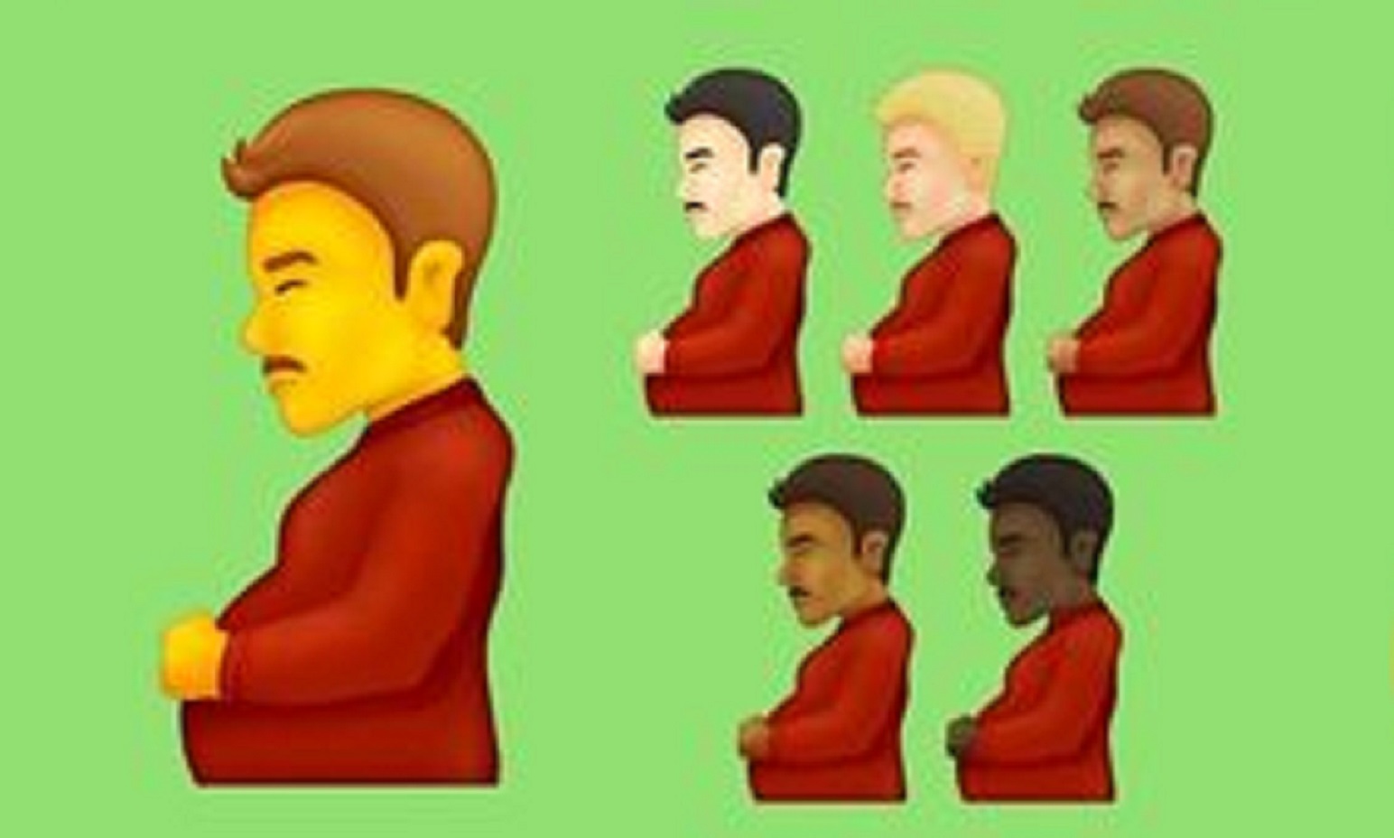 WhatsApp: hombre embarazado entre los nuevos emojis
