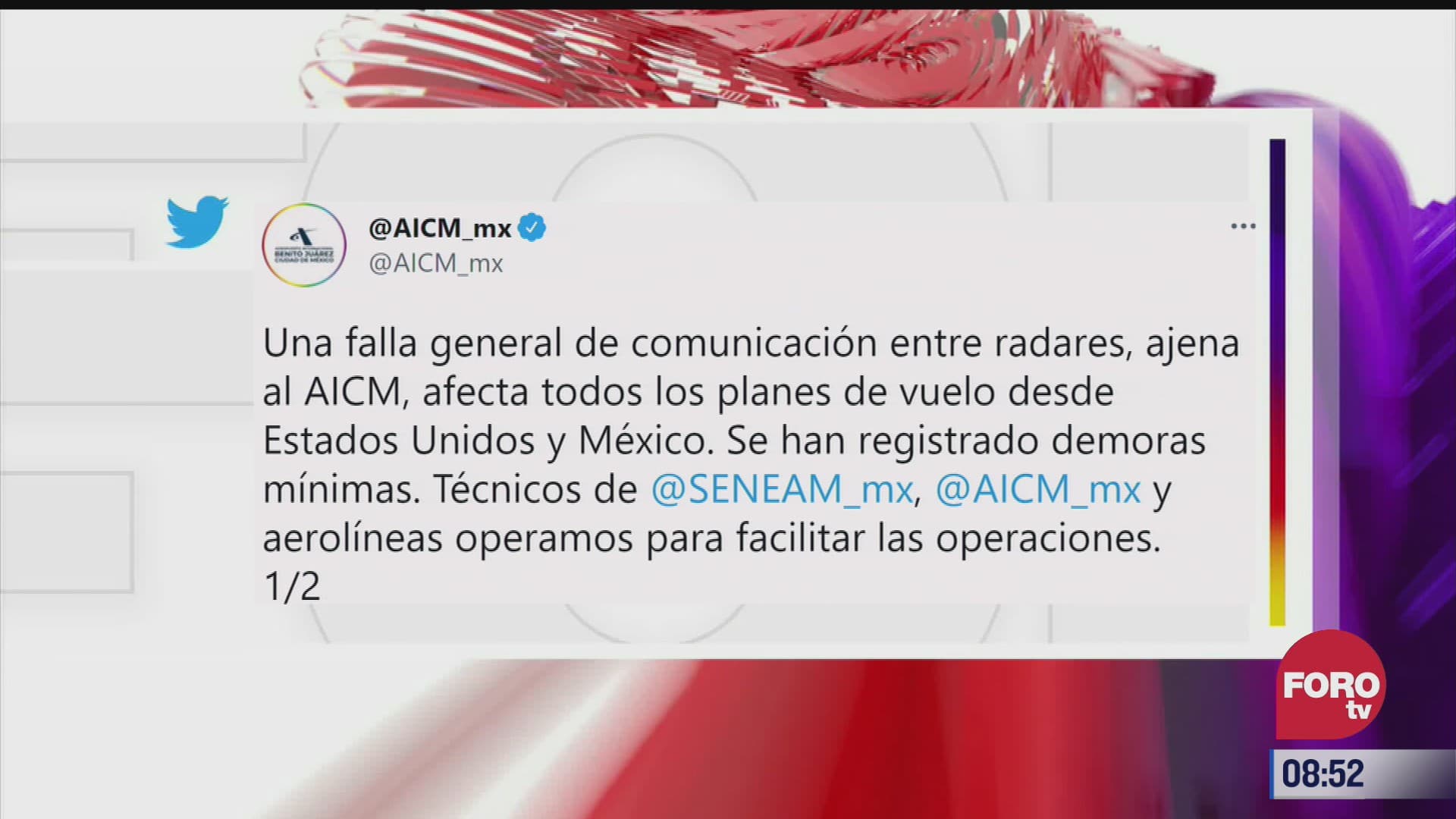 problema de radares afecta vuelos en el aicm