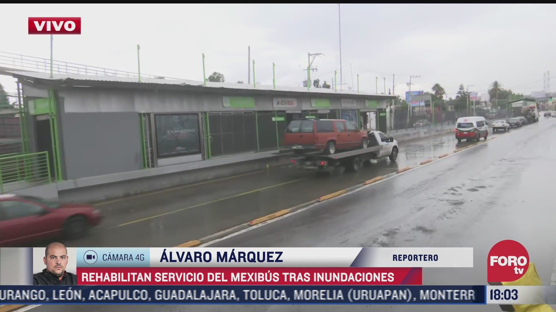 rehabilitan servicio del mexibus tras inundaciones en ecatepec