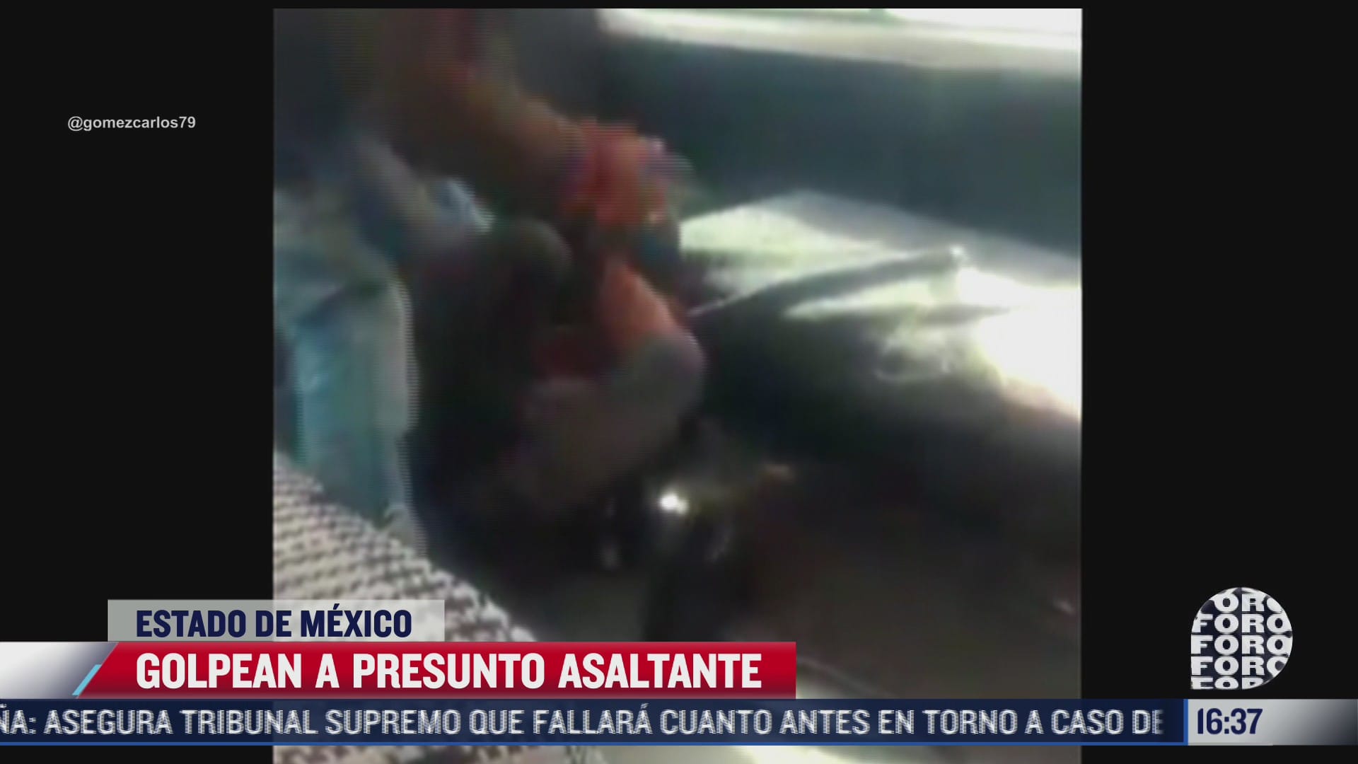 video usuarios golpean a presunto asaltante del transporte publico en el estado de mexico