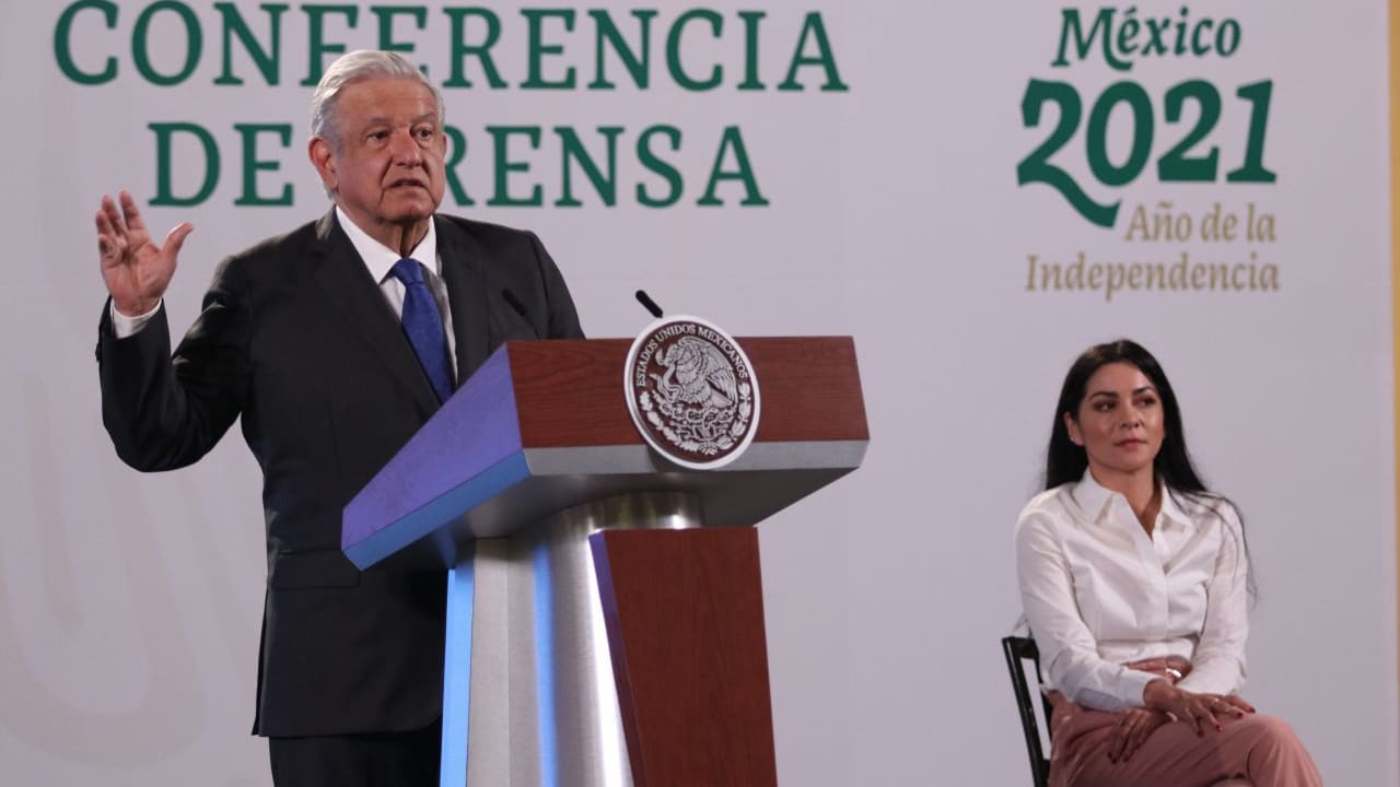 El presidente Andrés Manuel López Obrador en la conferencia de prensa matutina. (Foto: Cuartoscuro)