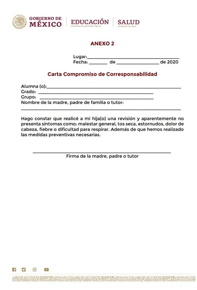 Carta compromiso de corresponsabilidad de la SEP 2021 en PDF