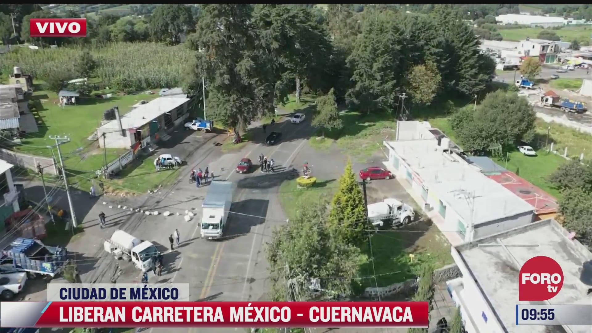comuneros liberan circulacion en la carretera federal mexico cuernavaca