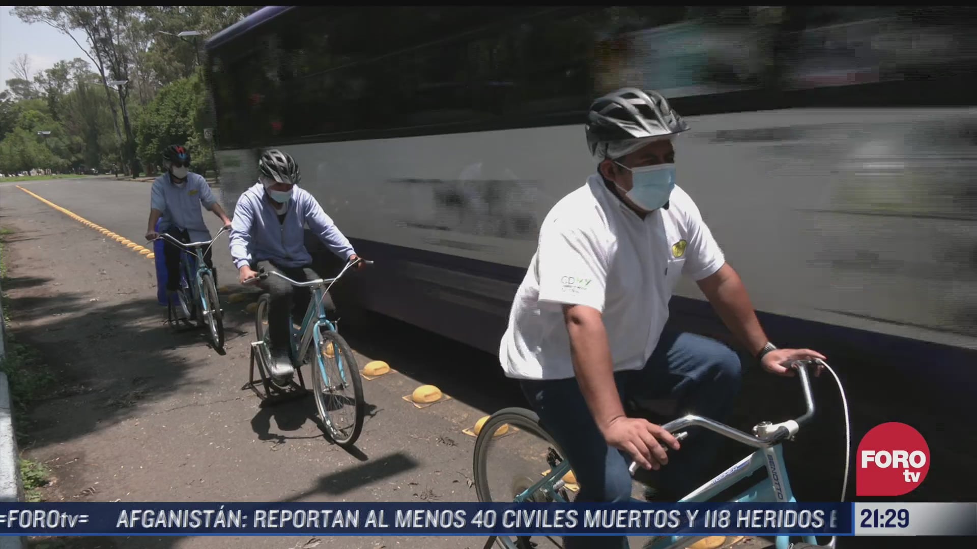 concientizan a choferes del transporte publico para evitar accidentes con ciclistas