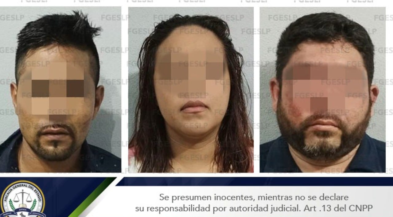Detienen a tres miembros de presunto grupo criminal en San Luis Potosí (Fiscalía General del Estado de San Luis Potosí)