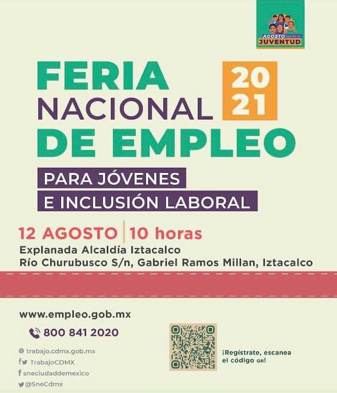 Feria Nacional de Empleo 2021 en Iztacalco