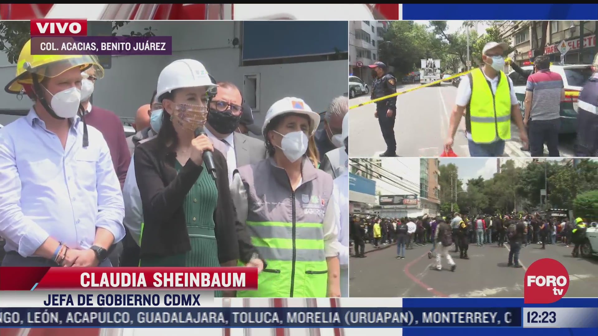 hay seis hospitalizados por explosion de gas en edificio de avenida coyoacan informa sheinbaum uno esta grave