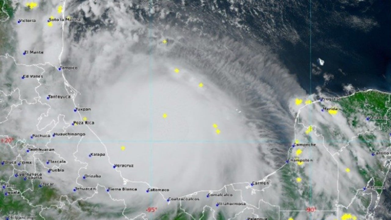 Trayectoria del huracán Grace en el Golfo de México (Twitter: @conagua_clima)