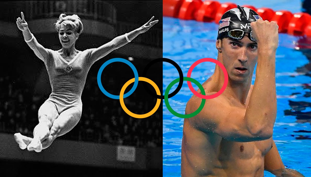 Larisa Latynina y Michael Phelps, todas sus medallas en Juegos Olímpicos