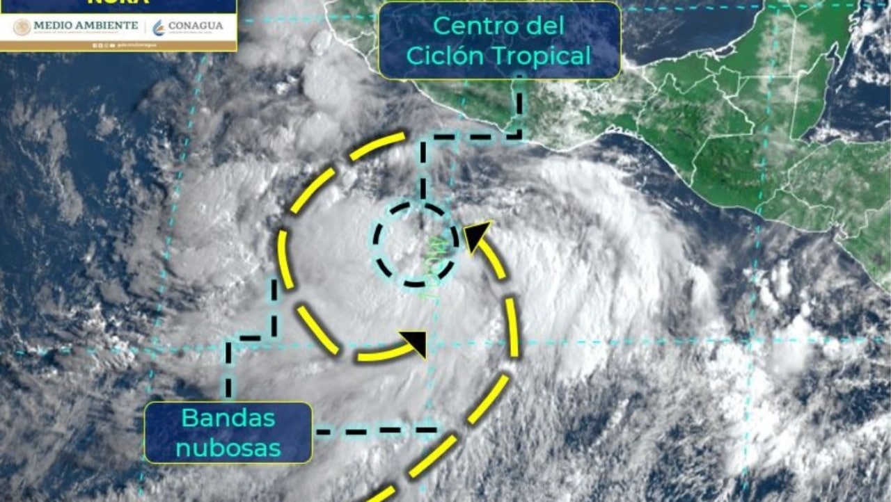 Depresión tropical Catorce-E se intensifica tormenta tropical Nora en el Pacífico mexicano