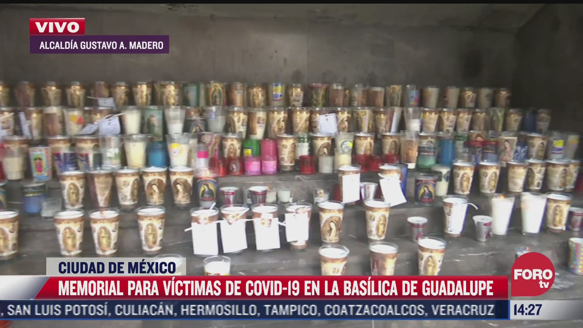 realizan memorial para victimas de covid 19 en la basilica de guadalupe