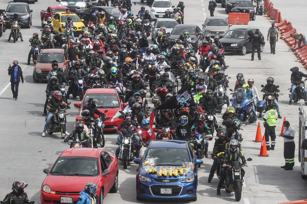 Rodada en honor a los motociclistas que murieron en la México Cuernavaca