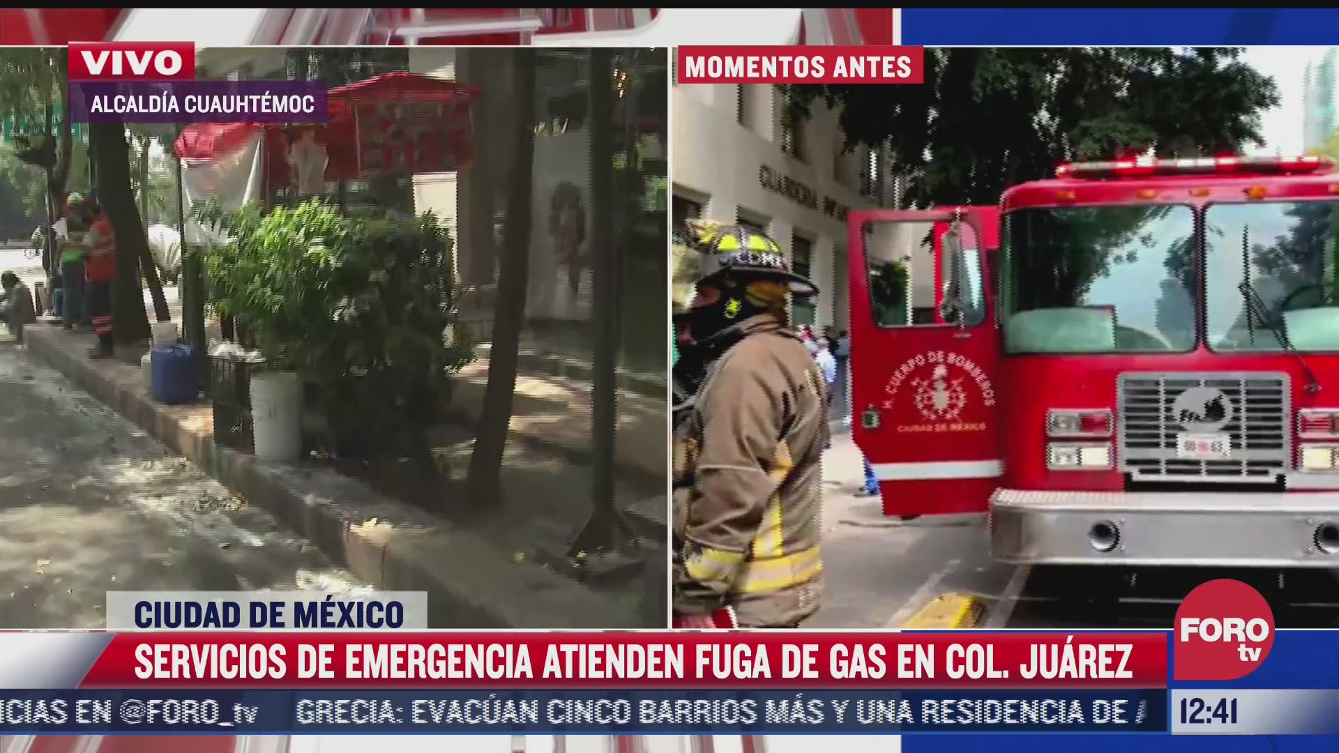 servicios de emergencia reparan fuga de gas en colonia juarez cdmx