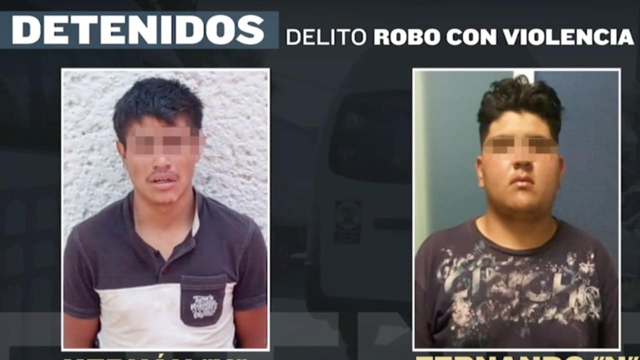 Tras robar a pasajeros de combi, detienen a asaltantes de transporte público en Ecatepec